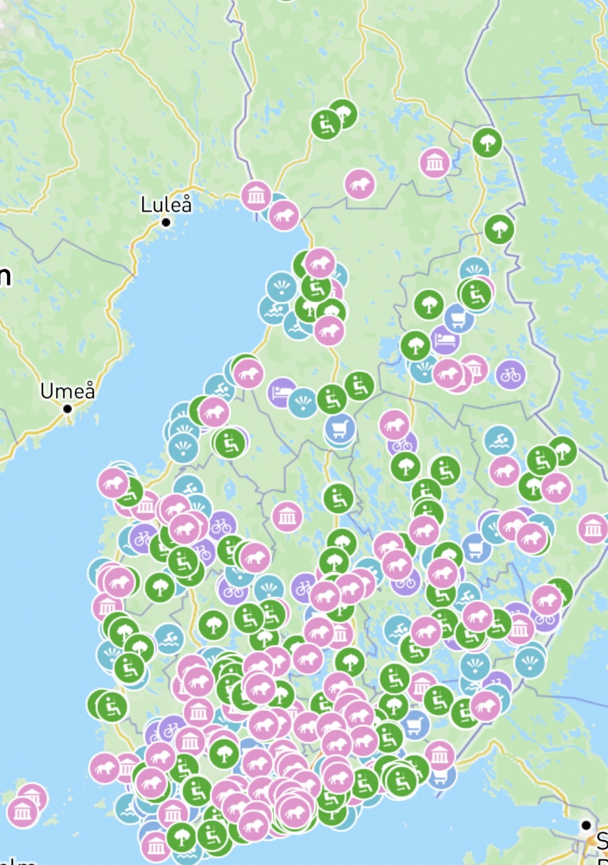 Pienten Suomi: Reissuvinkit kartalla